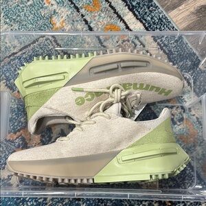 HUMANRACE Green and Beige Sneakers